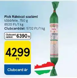 Tesco PICK Rákóczi szalámi ajánlat