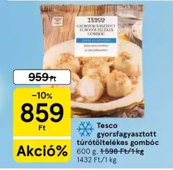 Tesco gyorsfagyasztott, túrótöltelékes gombóc