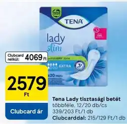 Tesco Tena Lady tisztasági betét ajánlat