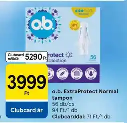 Tesco o.b. ExtraProtect Normal tampon ajánlat