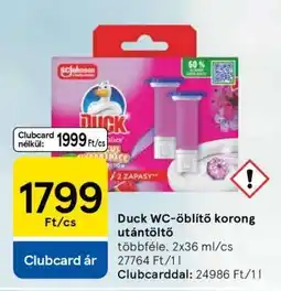 Tesco Duck WC-öblítő korong utántöltő ajánlat