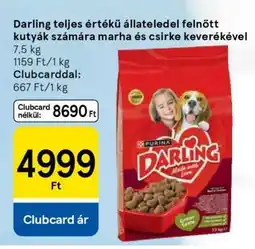 Tesco Darling teljes értékű állateledel felnőtt kutyák számára marha és csirke keverékével ajánlat