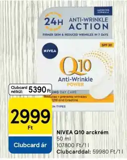 Tesco NIVEA Q10 arckrém ajánlat