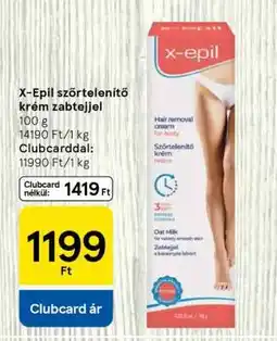 Tesco X-Epil szőrtelenítő krém zabtejjel ajánlat