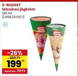 Interspar S-BUDGET tölcséres jégkrém ajánlat