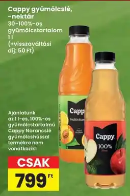 Interspar Cappy gyümölcslé, -nektár ajánlat