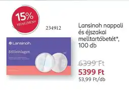 Rossmann Lansinoh nappali és éjszakai melltartóbetét*, 100 db ajánlat