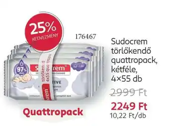 Sudocrem törlőkendő quattropack