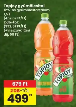 Interspar Topjoy gyümölcsital ajánlat