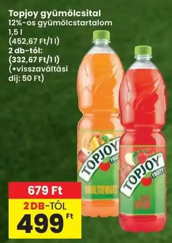 Interspar Topjoy gyümölcsital ajánlat