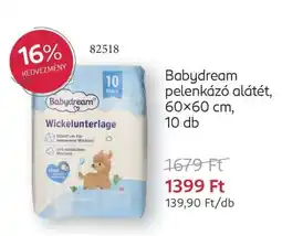 Rossmann Babydream pelenkázó alátét, 60×60 cm, 10 db ajánlat