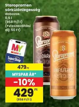 Interspar Staropramen sörkülönlegesség ajánlat