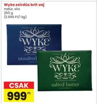 Wyke zsírdús brit vaj