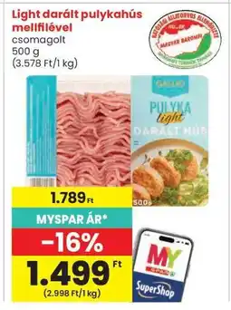 Interspar Light darált pulykahús mellfilével ajánlat