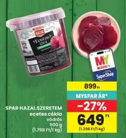 Interspar SPAR HAZAI.SZERETEM ecetes cékla vödrös ajánlat