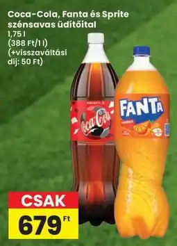 Interspar Coca-Cola, Fanta és Sprite szénsavas üdítőital ajánlat