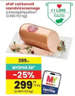 Interspar eFeF csirkemell szendvicscsemege ajánlat