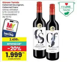 Interspar Günzer Tamás Cabernet Sauvignon, Cabernet Franc ajánlat
