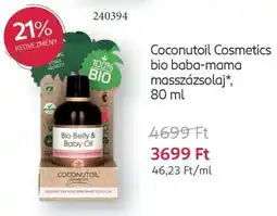 Rossmann Coconutoil Cosmetics bio baba-mama masszázsolaj*, 80 ml ajánlat