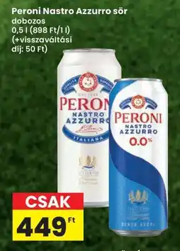 Interspar Peroni Nastro Azzurro sör ajánlat