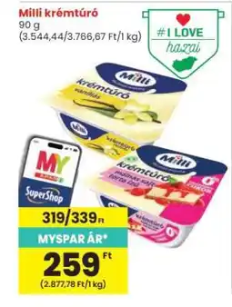 Interspar MILLI Krémtúró ajánlat