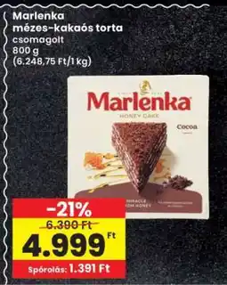 Interspar Marlenka mézes kakaós torta ajánlat