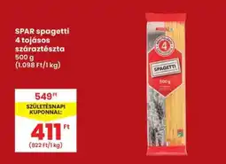 Interspar SPAR spagetti 4 tojásos száraztészta ajánlat