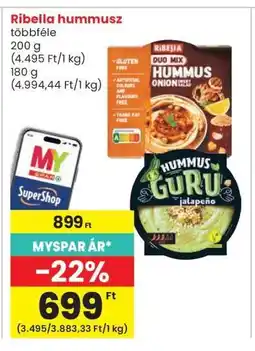 Interspar Ribella hummusz ajánlat