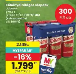 Spar Kőbányai világos sörpack ajánlat