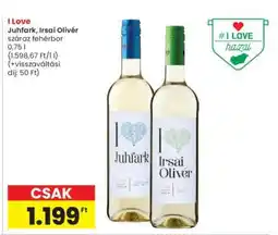 Interspar I Love Juhfark, Irsai Olivér ajánlat