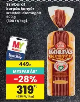 Interspar Szívbarát korpás kenyér ajánlat