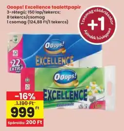 Interspar Ooops! Excellence Toalettpapír ajánlat