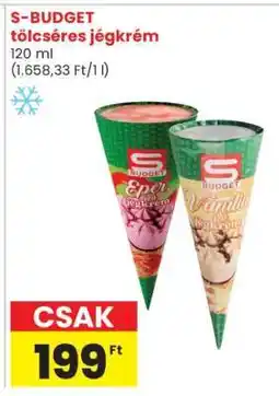 Spar S-BUDGET tölcséres jégkrém ajánlat