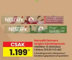 Interspar Nescafé Farmers Origins kávékapszula ajánlat