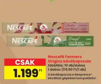 Interspar Nescafé Farmers Origins kávékapszula ajánlat