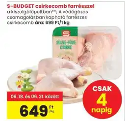 Spar S-BUDGET csirkecomb farrésszel ajánlat