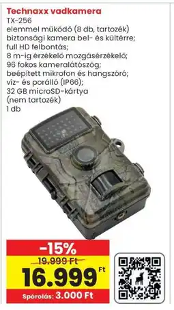 Interspar Technaxx vadkamera ajánlat