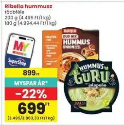 Spar Ribella hummusz ajánlat
