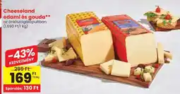 Spar Cheeseland edami és gouda ajánlat