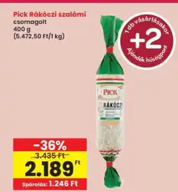 Interspar PICK Rákóczi szalámi ajánlat