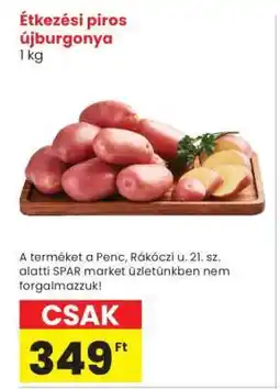 Spar Étkézési piros újburgonya ajánlat
