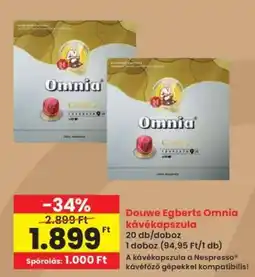 Interspar Douwe Egberts Omnia kávékapszula ajánlat