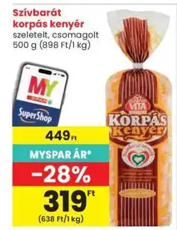 Spar Szívbarát korpás kenyér ajánlat