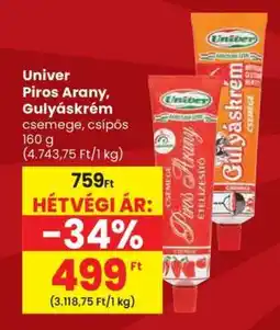Spar Univer Piros Arany, Gulyáskrém ajánlat