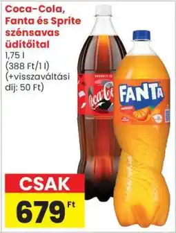 Spar Coca-Cola, Fanta és Sprite szénsavas üdítőital ajánlat