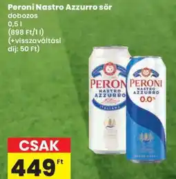 Spar Peroni Nastro Azzurro sör ajánlat