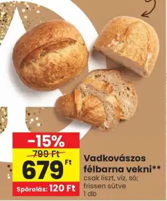 Spar Vadkovászos félbarna vekni ajánlat