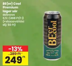 Spar BE(er) Cool prémium lager sör ajánlat