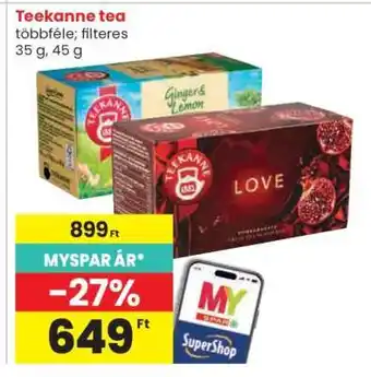 Spar TEEKANNE TEA ajánlat