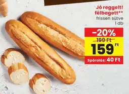 Spar Jó reggelt! félbagett ajánlat